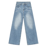 Hearujoy Casual Men's Jeans Vintage Gradient Color Pockets Straight Wide Leg Male Denim Pants New Chic Trousers Summer 9C4300